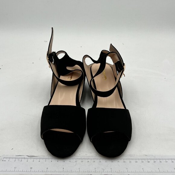 XYD Strappy Low Heel Sandal Pumps for Women Open Toe Ankle Strap Slingback - Picture 4 of 8